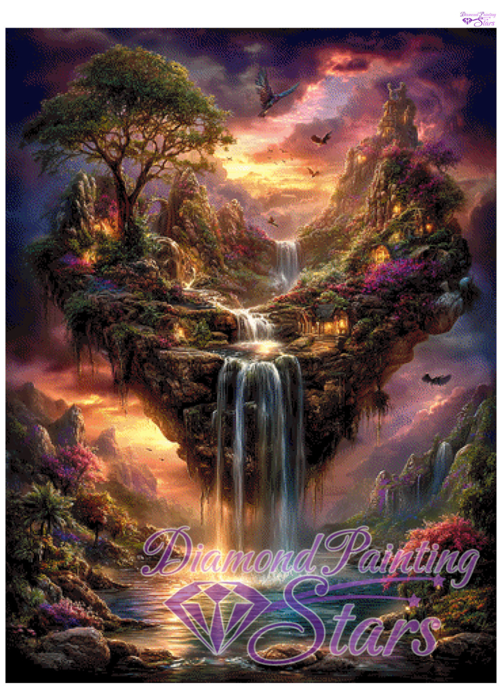 Preview: Eine-atemberaubende-schwebende-Insel-by-ManuVany90x120cm190_RealPreview