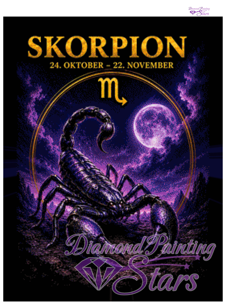Preview: Sternzeichen-Skorpion-by-Christafe-60x80cm-70