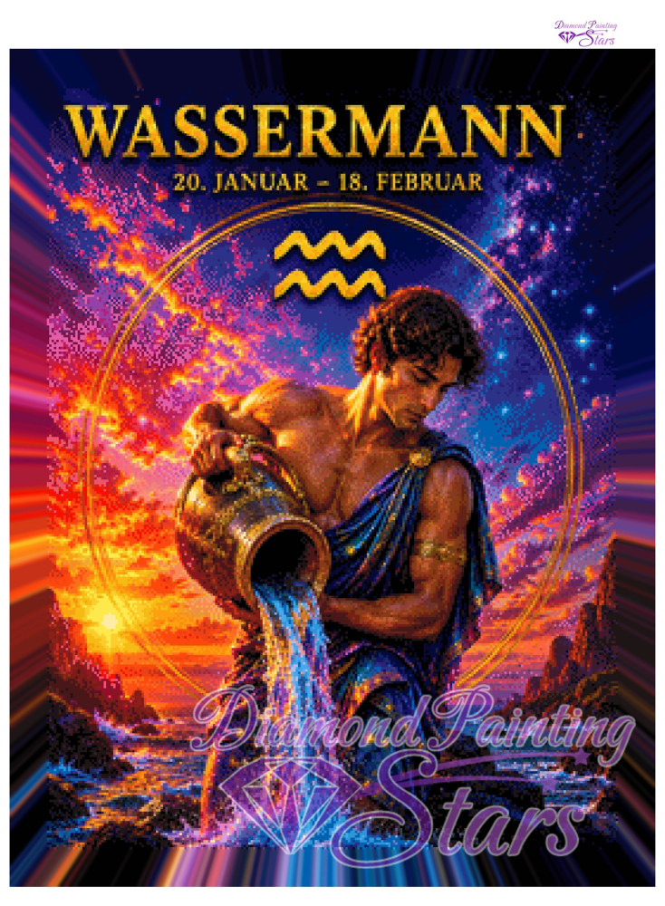 Preview: Sternzeichen-Wassermann-by-Christa.fe-60x80cm-185