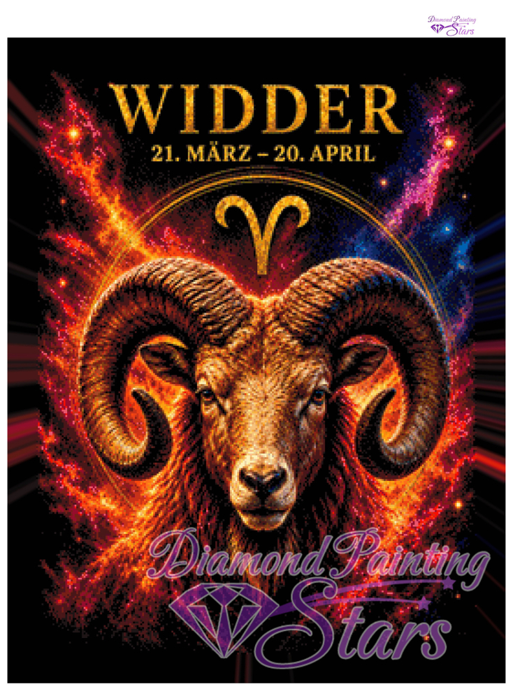 Preview: Sternzeichen-Widder-by-Christafe-60x80cm-120